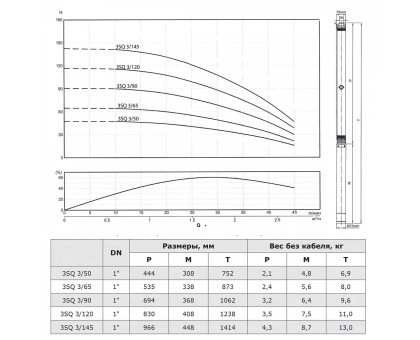 Скважинный насос Termica 3SQ 3/145