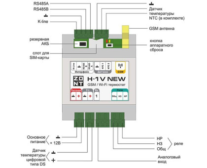 ZONT H-1V NEW Отопительный термостат
