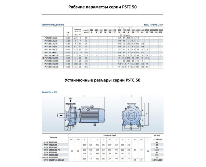 Насосный агрегат моноблочный фланцевый PURITY PSTC 50-200/150