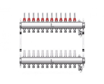 Коллектор нерж. Wester W902 1-3/4 в сборе с расходомерами на 12 выходов