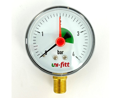 Манометр радиальный с индикаторной стрелкой 4 бар, диаметр 63 мм, 1/4"Н