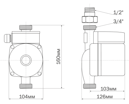 Насос повышающий давление Aquario AC 159-160A