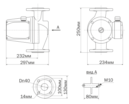 Циркуляционный насос Aquario AC 8-12.5-40F